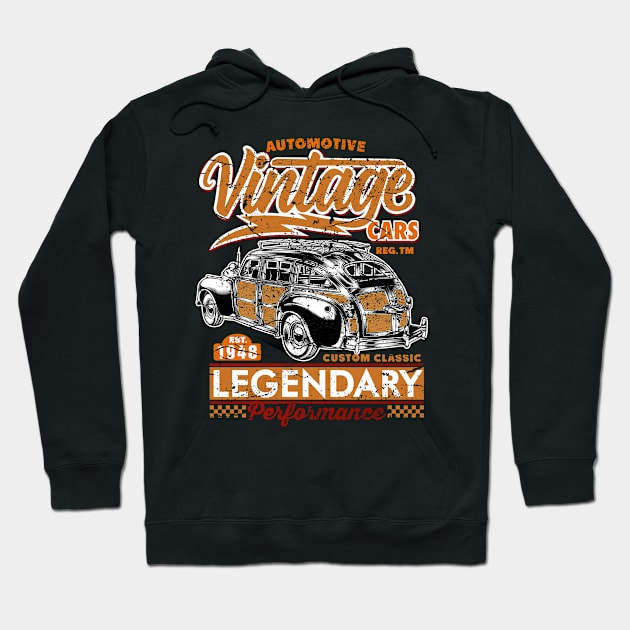 Automotive Vintage Cars Hoodie by RockabillyM